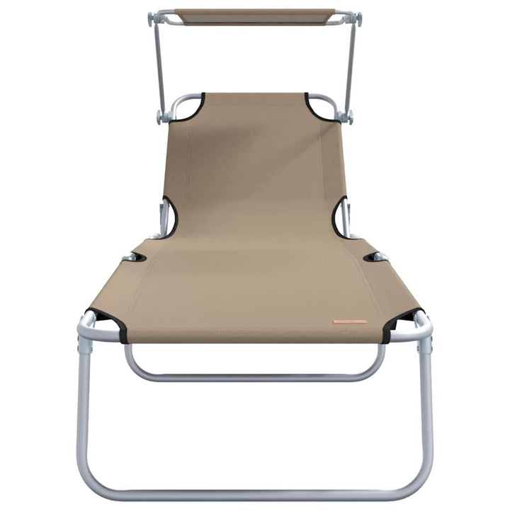 Solstol 2-person 2 pcs Gråbrun 58 x 188 x 77cm Stof