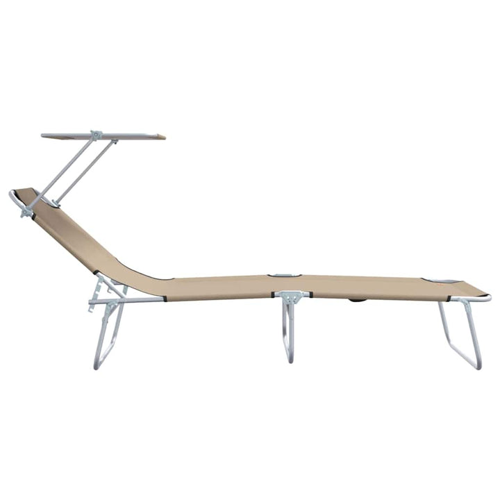 Solstol 2-person 2 pcs Gråbrun 58 x 188 x 77cm Stof