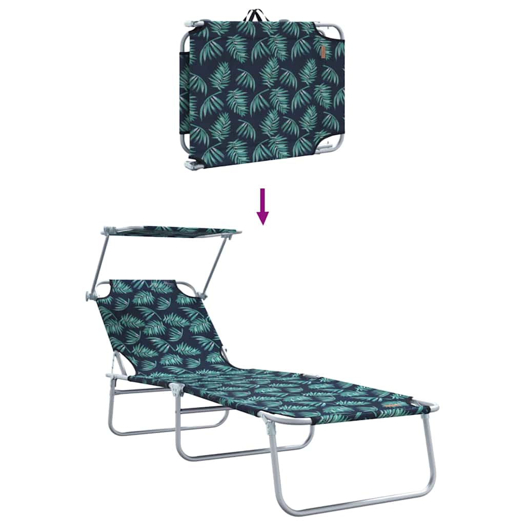 Solstol 2-person 2 pcs Grøn 58 x 188 x 77cm Stof