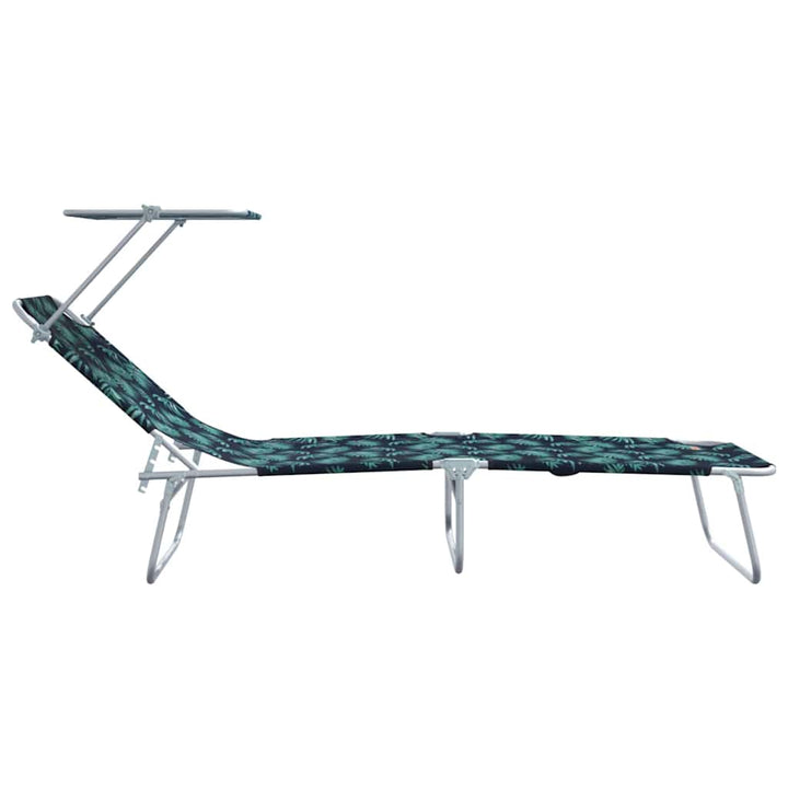 Solstol 2-person 2 pcs Grøn 58 x 188 x 77cm Stof