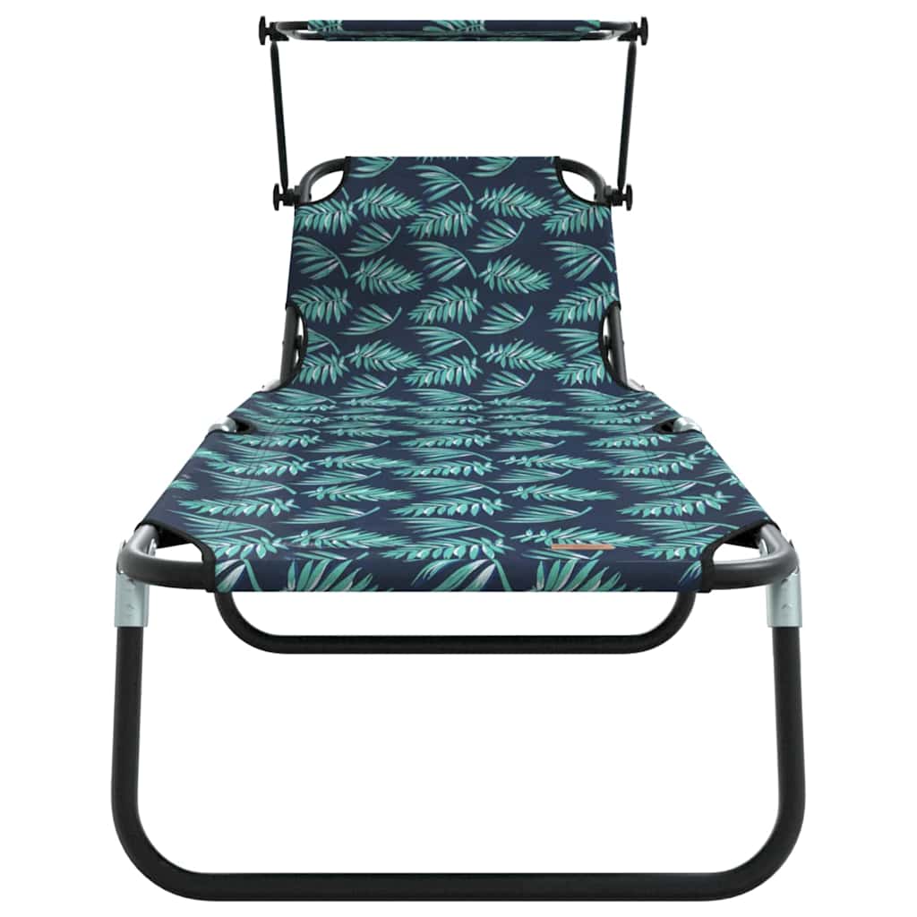 Foldestol med pude 2-person 2 pcs Grøn 56 x 190 x 81cm Stof