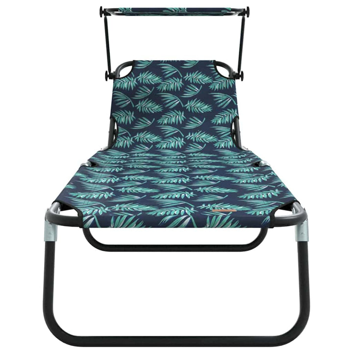 Foldestol med pude 2-person 2 pcs Grøn 56 x 190 x 81cm Stof