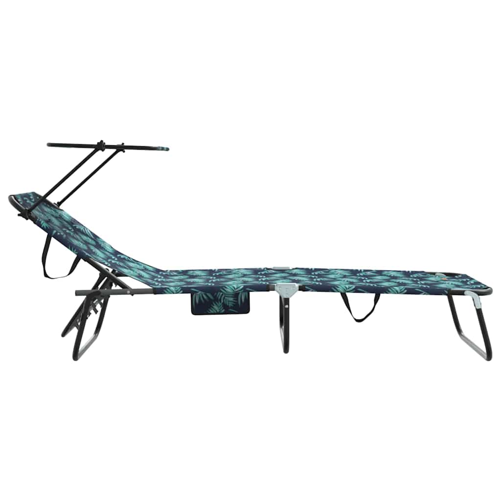 Foldestol med pude 2-person 2 pcs Grøn 56 x 190 x 81cm Stof