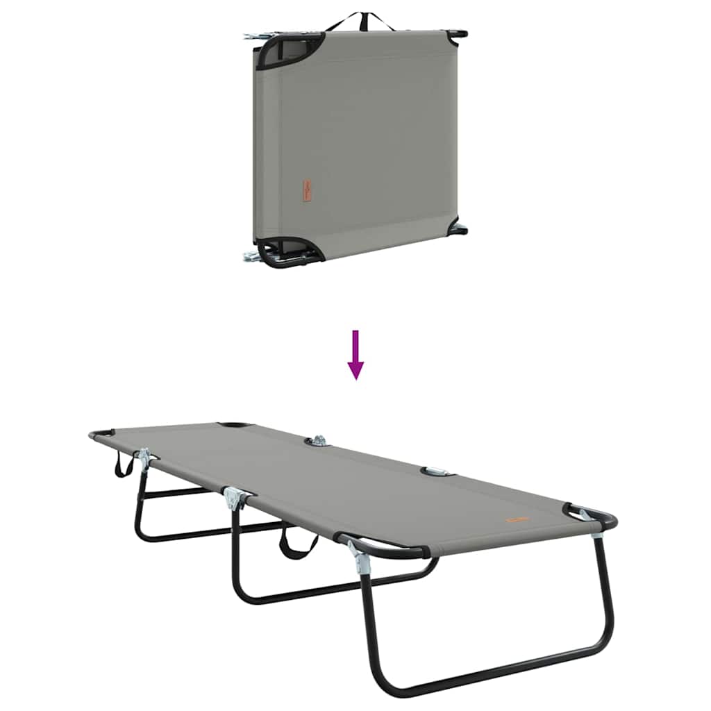 Foldestol 2-person 2 pcs Grå 56 x 189 x 87cm Stof