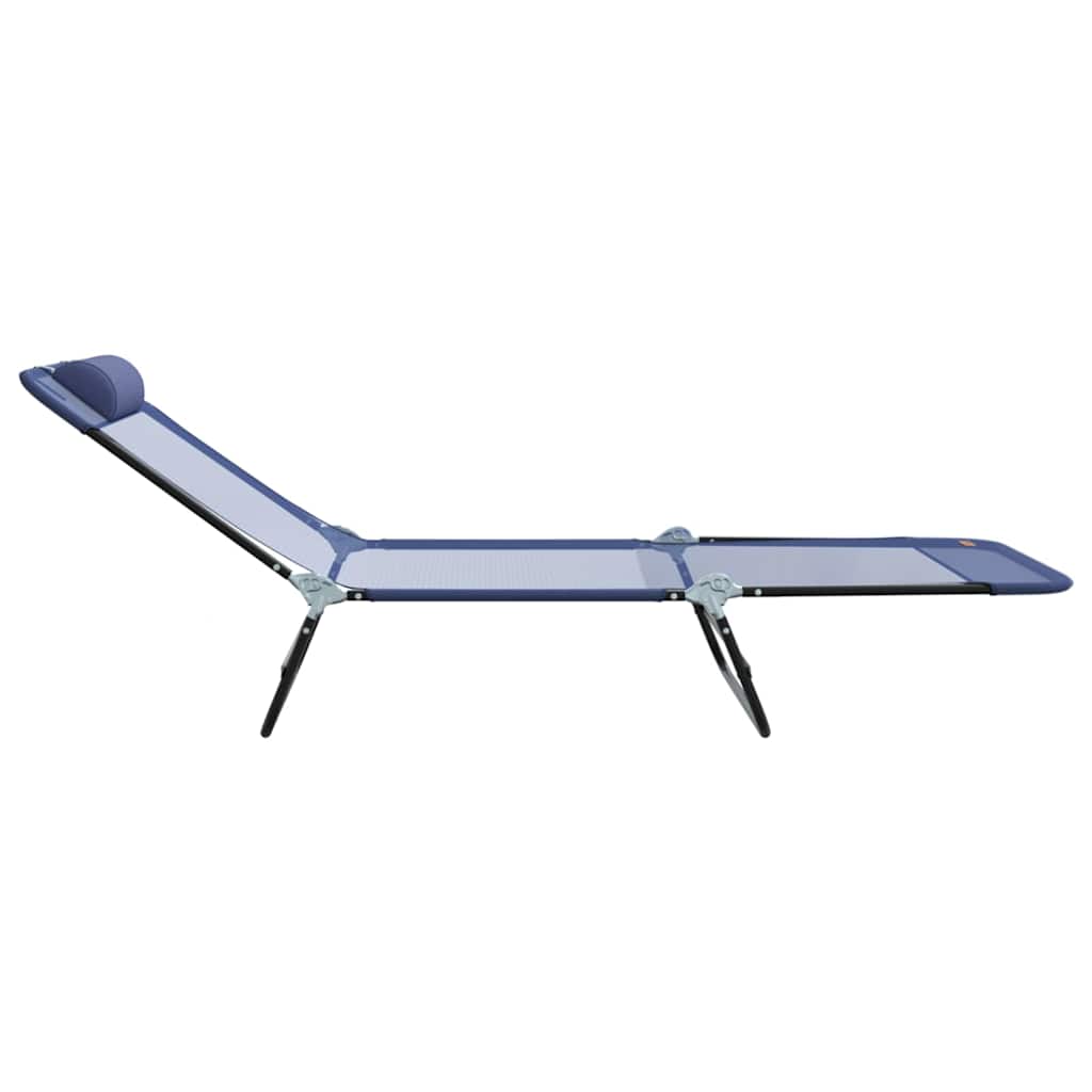 Foldestol 2-person 2 pcs Marineblå 182 x 55 x 85.5cm Textilene