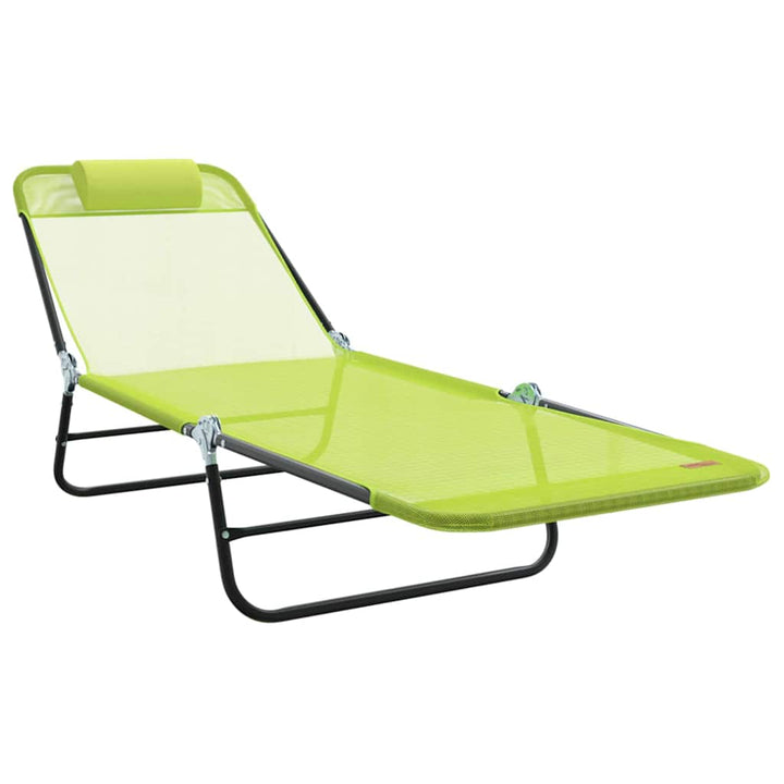 Foldestol 2-person 2 pcs Grøn 182 x 55 x 85.5cm Textilene