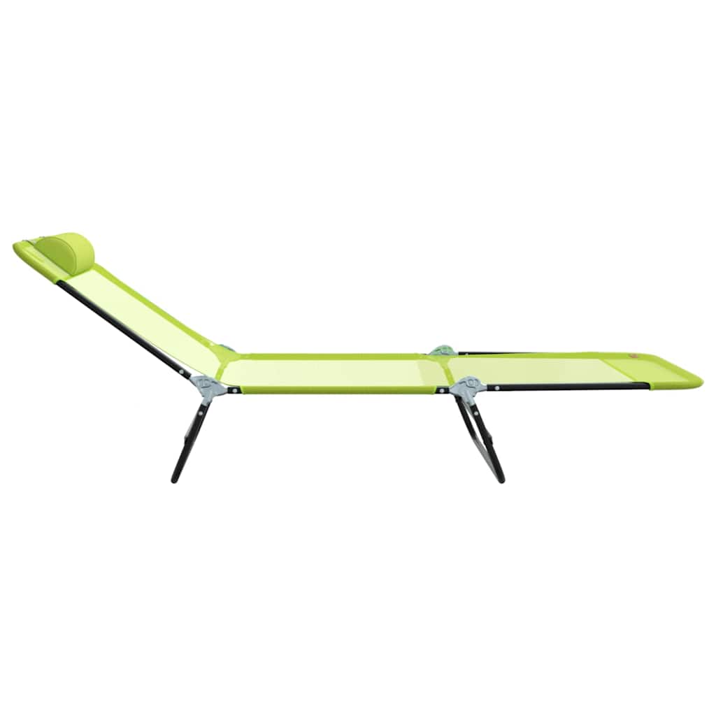 Foldestol 2-person 2 pcs Grøn 182 x 55 x 85.5cm Textilene