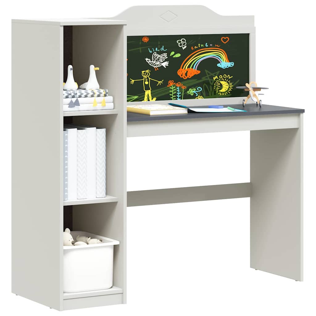 Tavleskrivebord Hvid og grå 120 x 45 x 118.5 cm Konstrueret træ