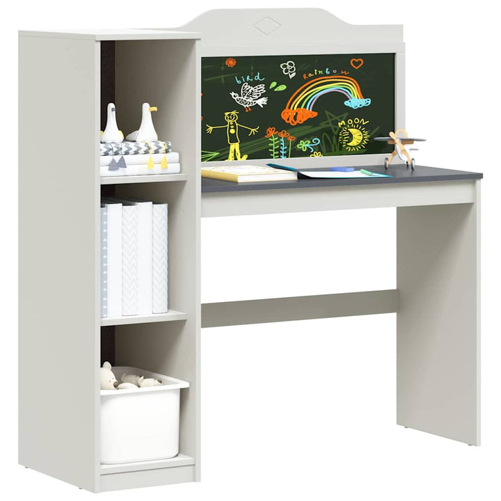 Tavleskrivebord Hvid og grå 120 x 45 x 118.5 cm Konstrueret træ