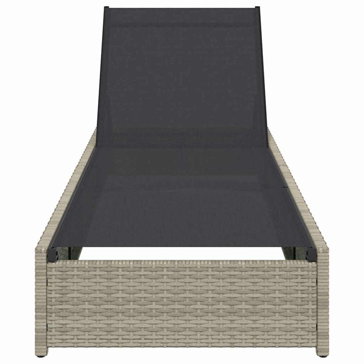 Solstol med pude 1-person Beige 60 x 200 x 27cm polyrattan