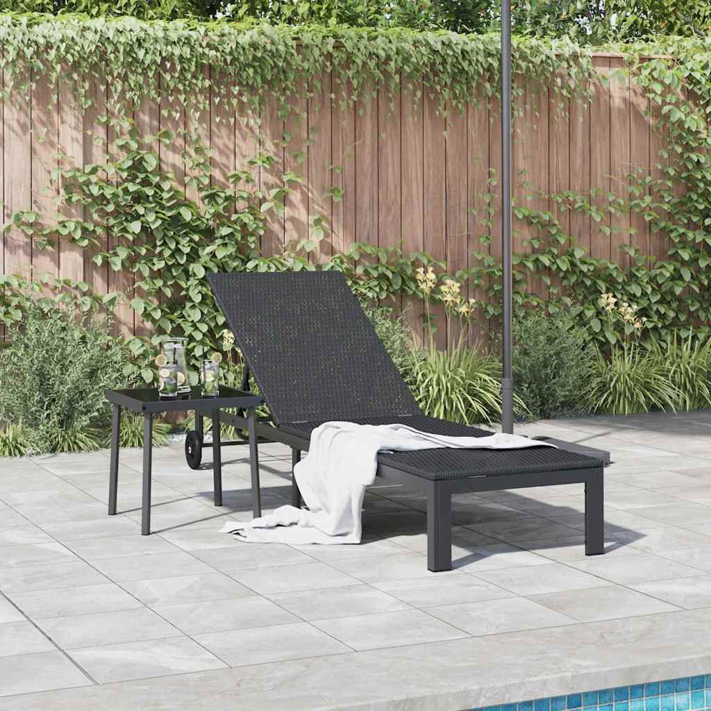 Solseng 1-person Sort 60 x 200 x 27cm polyrattan