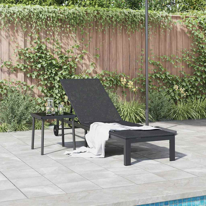 Solseng 1-person Sort 60 x 200 x 27cm polyrattan