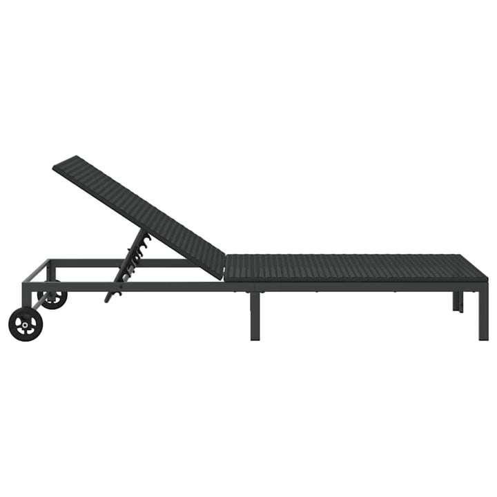 Solseng 1-person Sort 60 x 200 x 27cm polyrattan