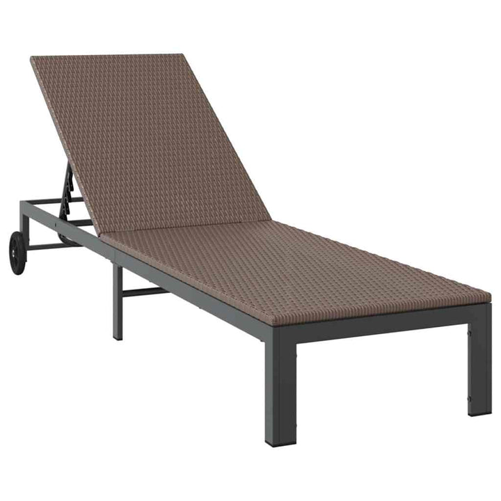 Solseng med pude 3 pcs Brun 40 x 39 x 40.5cm polyrattan