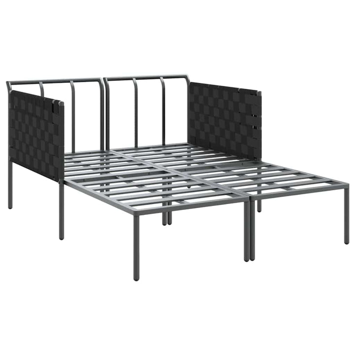 Solseng med pude 2-person Antracit 115 x 153 x 69.5cm Stål