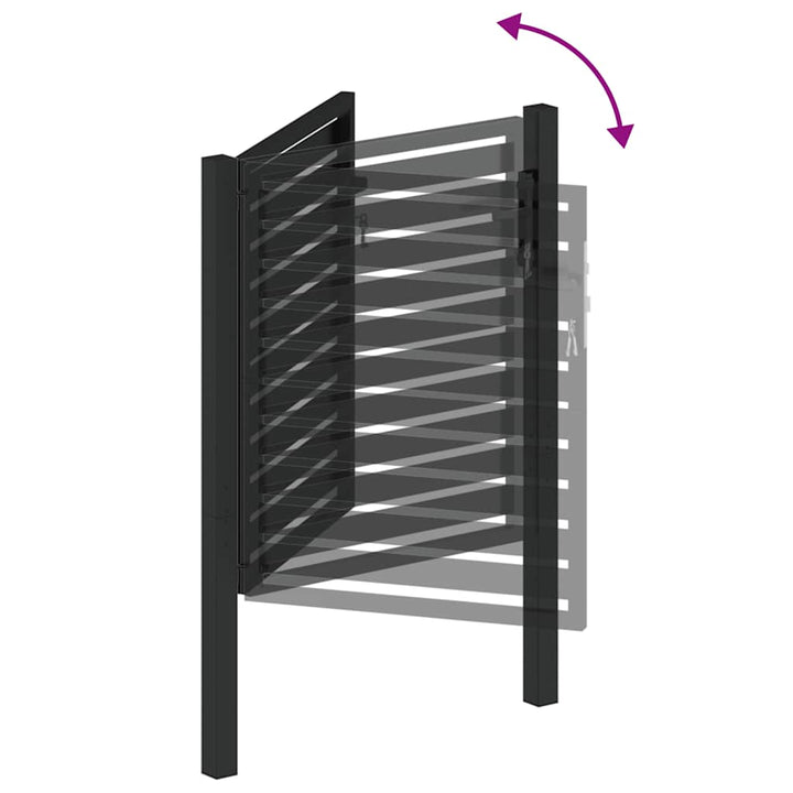 havelåge låsbar 100x100 cm aluminium sort