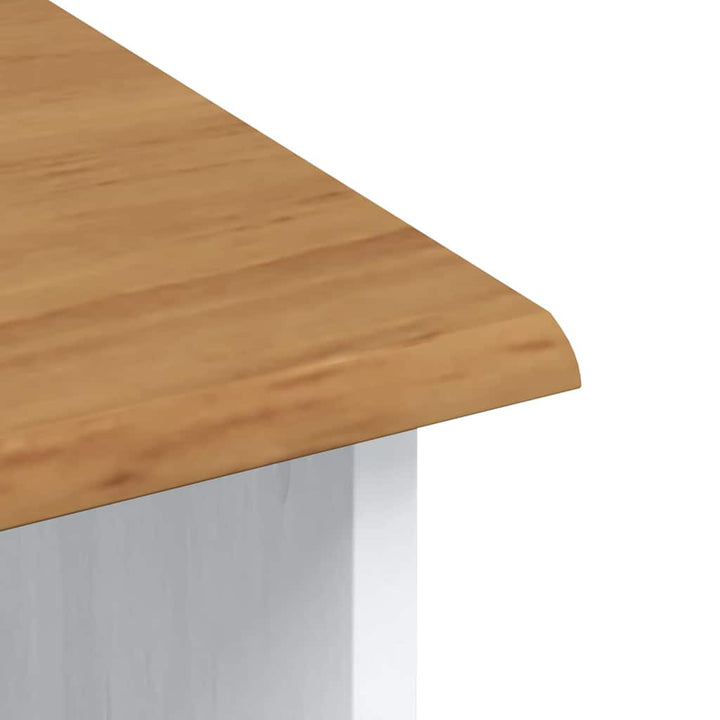 Skab med skuffe ASKIM Hvid 91 x 40 x 200.5 cm Massivt fyrretræ