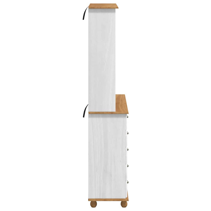 Skab med skuffe ASKIM Hvid 91 x 40 x 200.5 cm Massivt fyrretræ