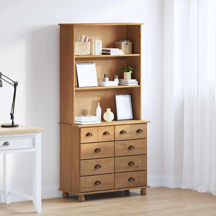 Skab ASKIM honningfarvet 91 x 40 x 184 cm Massivt fyrretræ