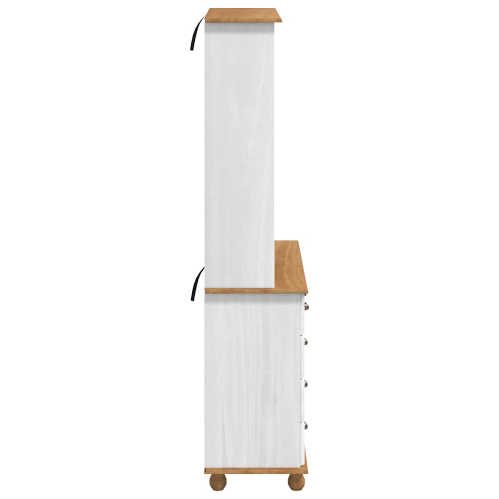 Skab med skuffe ASKIM Hvid 91 x 40 x 184 cm Massivt fyrretræ