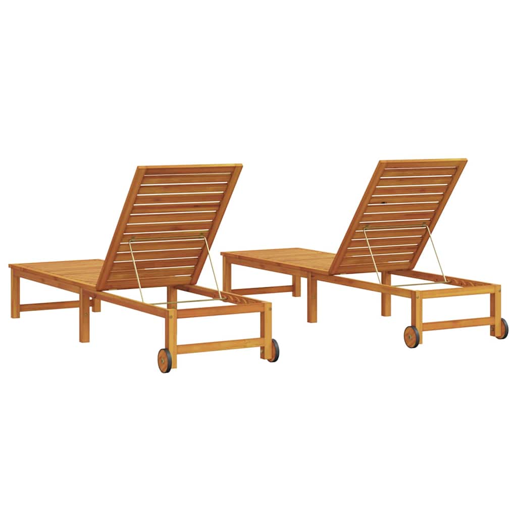 Solstol 2-person 2 pcs Brun 53 x 202 x 89cm Massivt akacietræ
