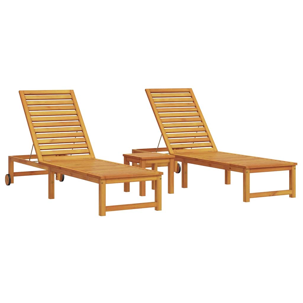 Solstol 1-person 3 pcs Brun 35 x 35 x 34cm Massivt akacietræ