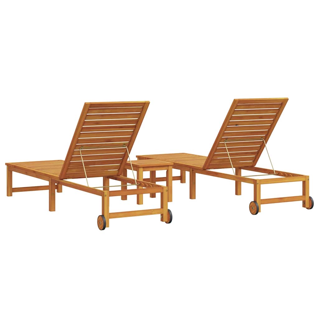 Solstol 1-person 3 pcs Brun 35 x 35 x 34cm Massivt akacietræ
