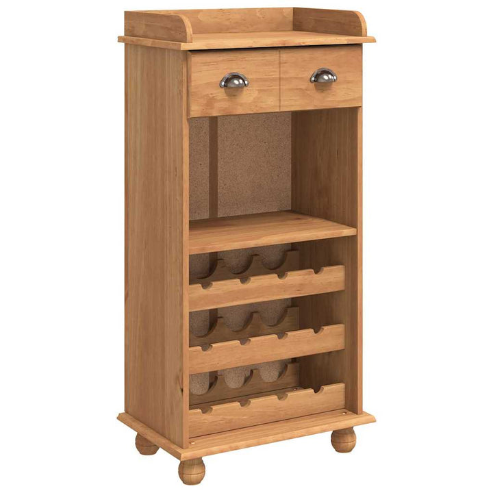 Vinskab ASKIM Brun 57 x 37 x 114 cm Massivt fyrretræ