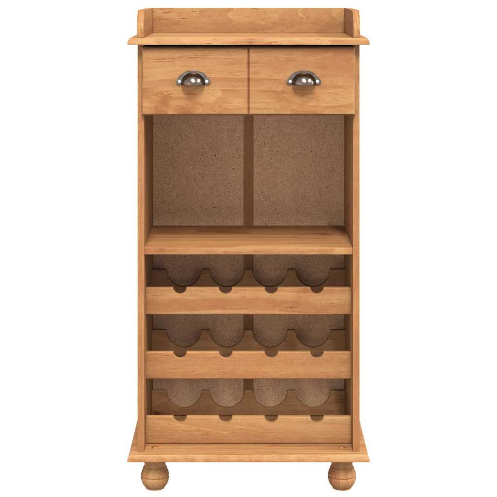 Vinskab ASKIM Brun 57 x 37 x 114 cm Massivt fyrretræ