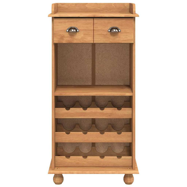 Vinskab ASKIM Brun 57 x 37 x 114 cm Massivt fyrretræ