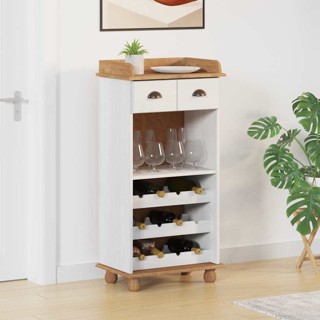 Vinskab ASKIM Hvid 57 x 37 x 114 cm Massivt fyrretræ