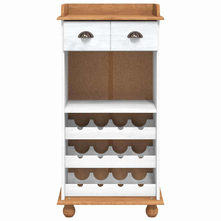 Vinskab ASKIM Hvid 57 x 37 x 114 cm Massivt fyrretræ