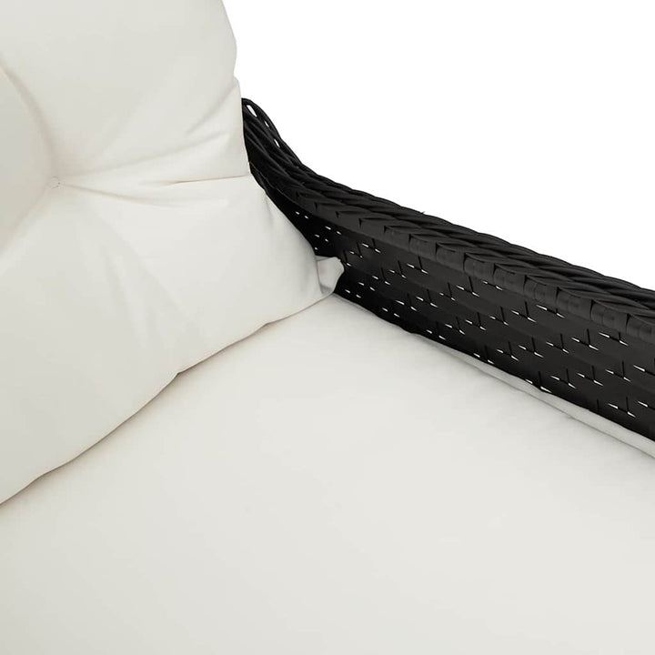 Liggestol Sort 56 x 66 x 95cm polyrattan