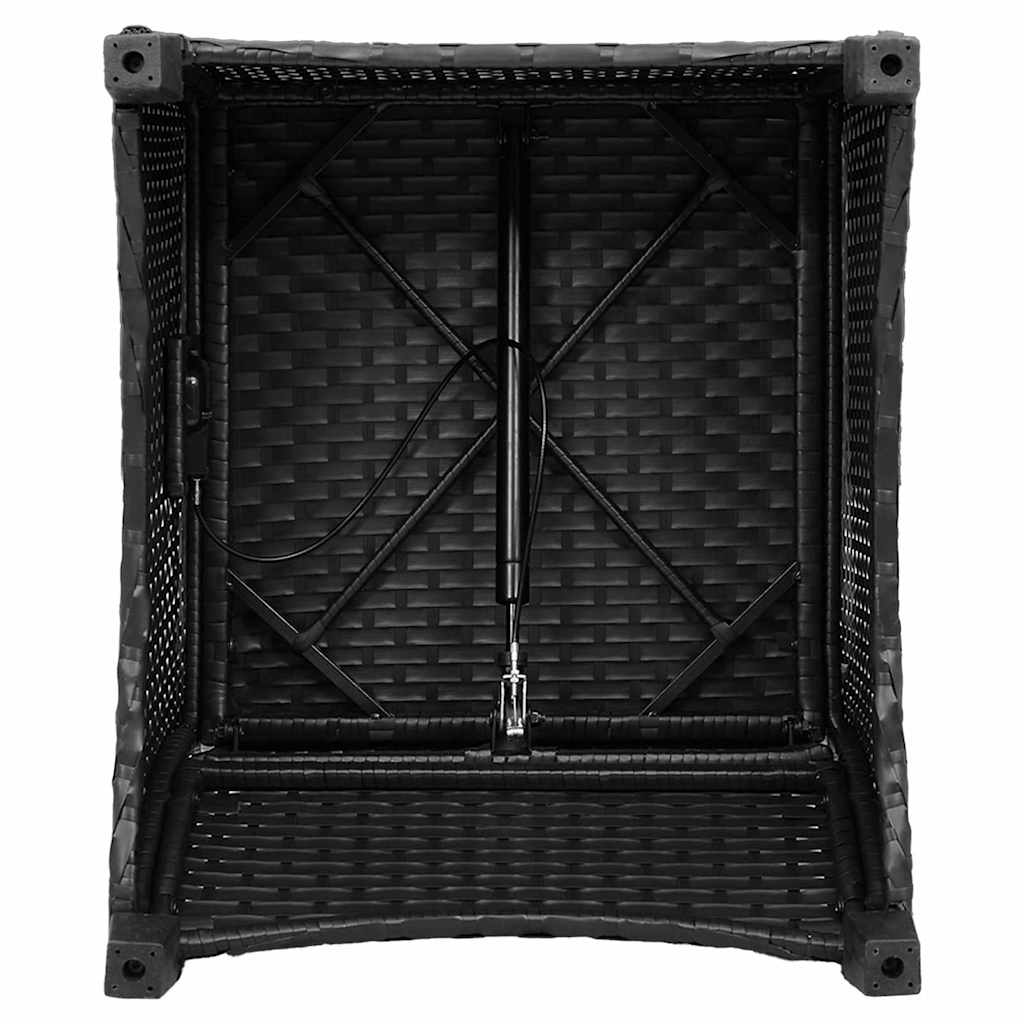 Liggestol Sort 56 x 66 x 95cm polyrattan
