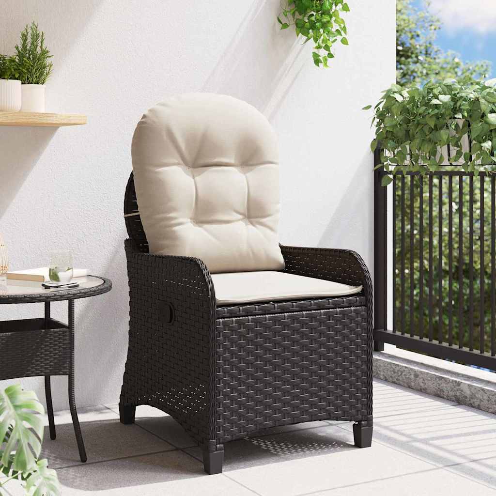 Liggestol Sort 56 x 66 x 95cm polyrattan