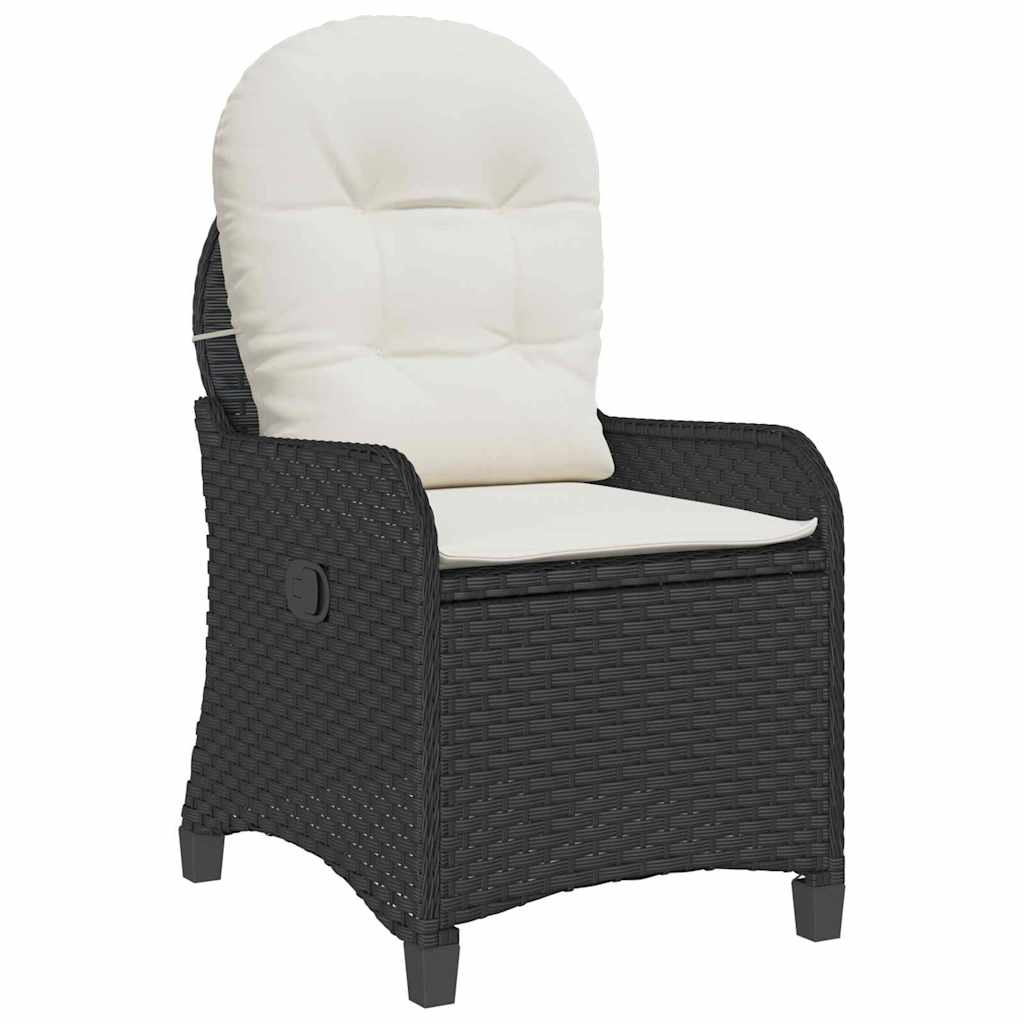Liggestol Sort 56 x 66 x 95cm polyrattan