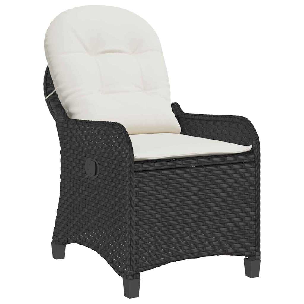 Liggestol Sort 56 x 66 x 95cm polyrattan