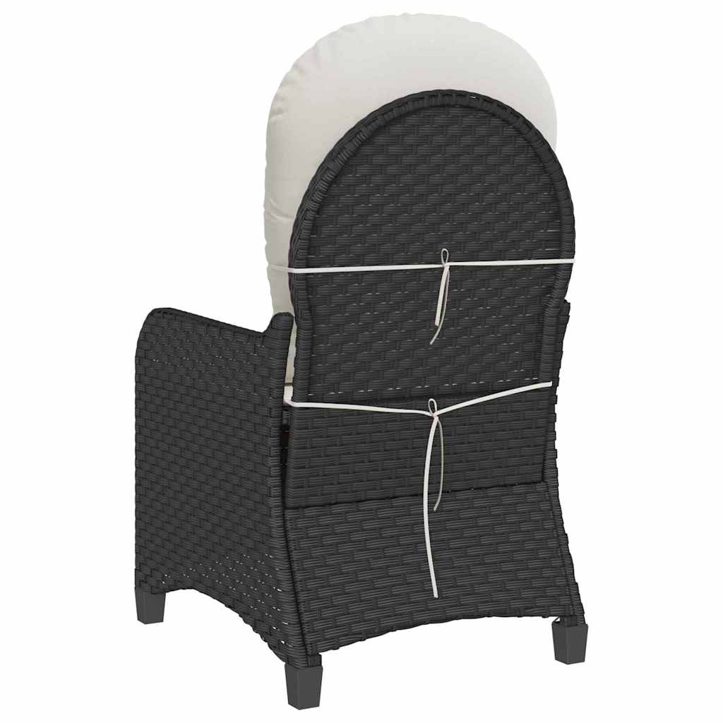 Liggestol Sort 56 x 66 x 95cm polyrattan