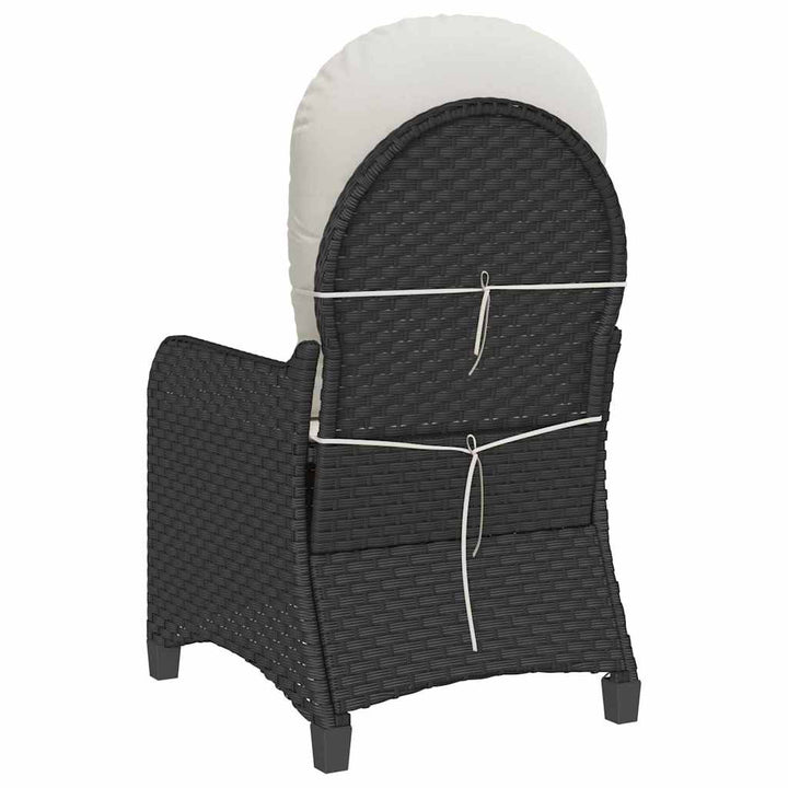 Liggestol Sort 56 x 66 x 95cm polyrattan