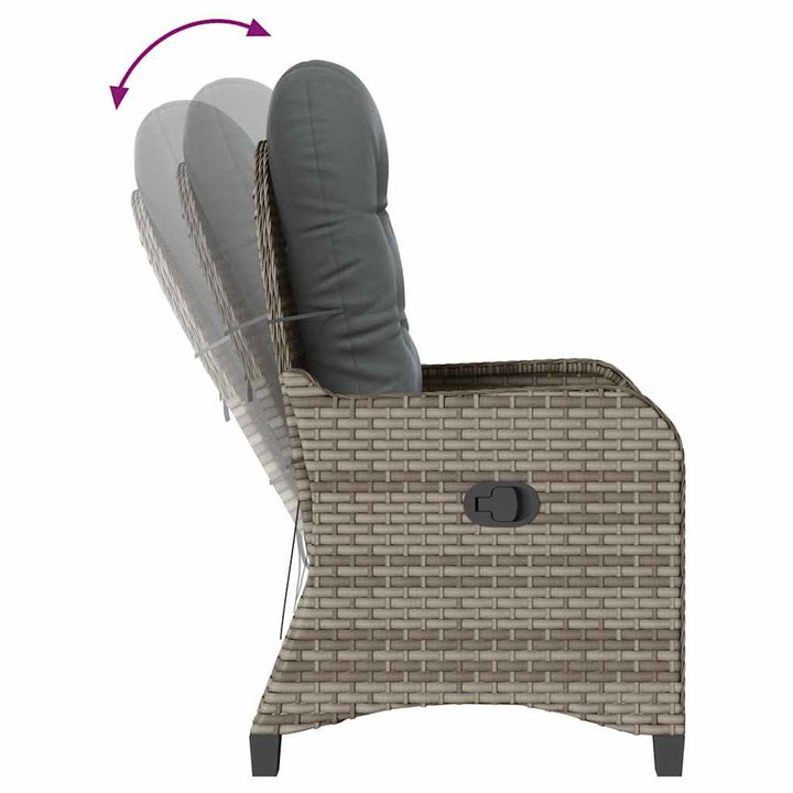 Liggestol Grå 56 x 66 x 95cm polyrattan