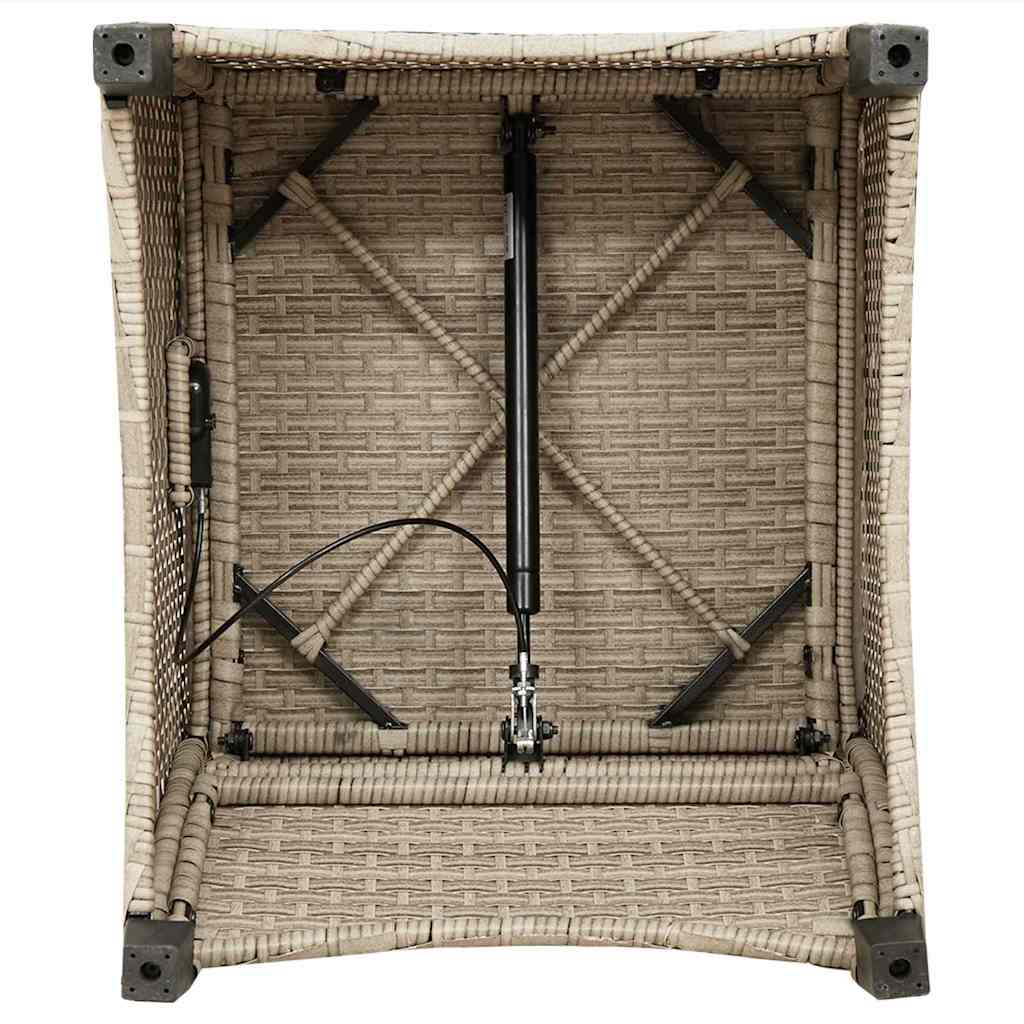 Liggestol Beige 56 x 66 x 95cm polyrattan