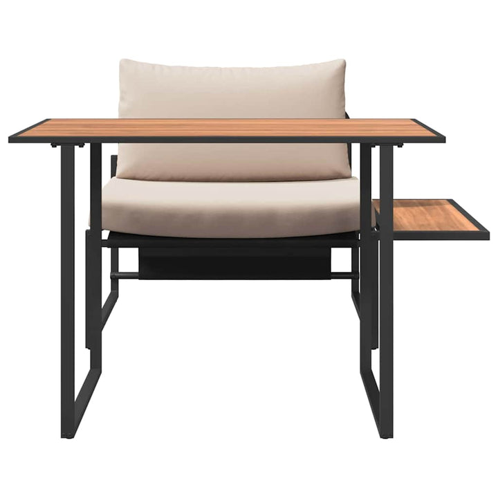 Have Spisebordssæt 2 pcs Gråbrun Stål