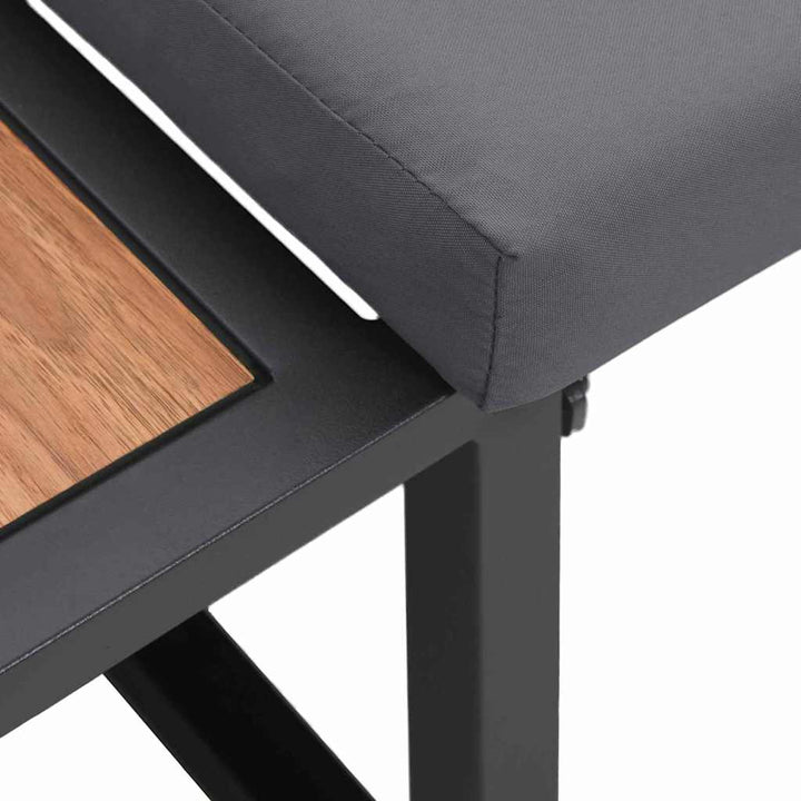 Havemøbelsofa med pude Brun 200.5 x 70 x 85.5 cm Metal