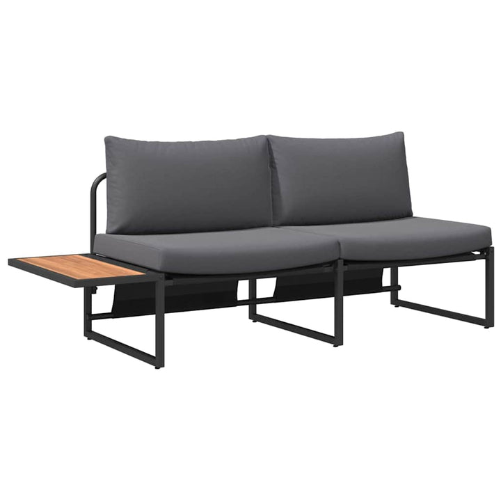 Havemøbelsofa med pude Brun 200.5 x 70 x 85.5 cm Metal