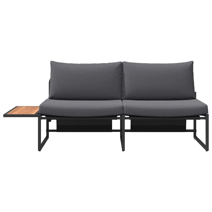 Havemøbelsofa med pude Brun 200.5 x 70 x 85.5 cm Metal