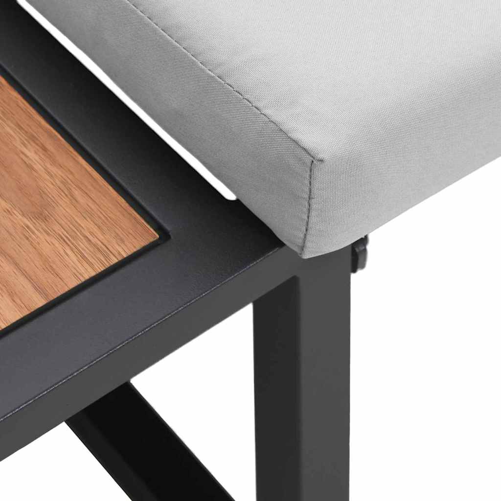 Havemøbelsofa med pude Brun 200.5 x 70 x 85.5 cm Metal