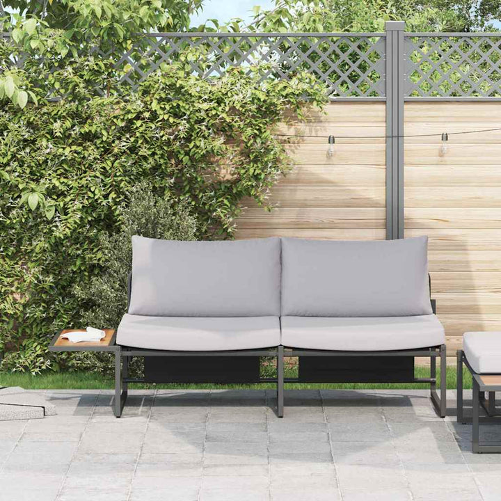 Havemøbelsofa med pude Brun 200.5 x 70 x 85.5 cm Metal