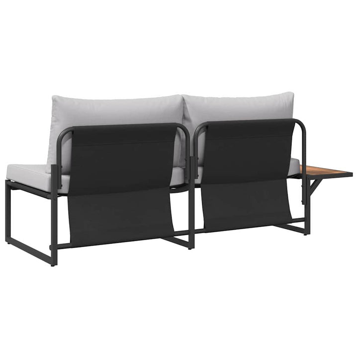 Havemøbelsofa med pude Brun 200.5 x 70 x 85.5 cm Metal