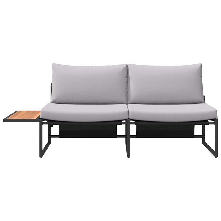 Havemøbelsofa med pude Brun 200.5 x 70 x 85.5 cm Metal