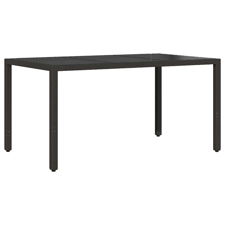 Have Spisebordssæt 5 pcs Sort Poly rattan